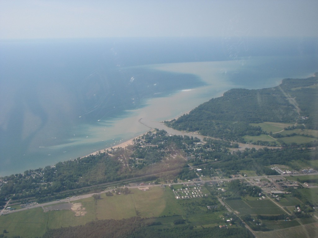 Sediment entering Lake Ontario